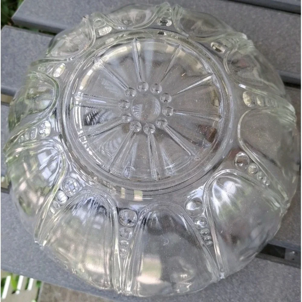 Vtg‎ Anchor Hocking Oyster & Pearl Clear Bowl 1930s No Chips Cracks 10.5 X 4